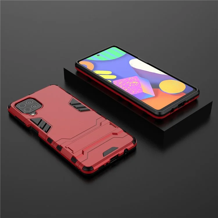 Shell de Teléfono Combinado de pc + Tpu 2-in-tpu Para Samsung Galaxy F62 / M62 - Rojo