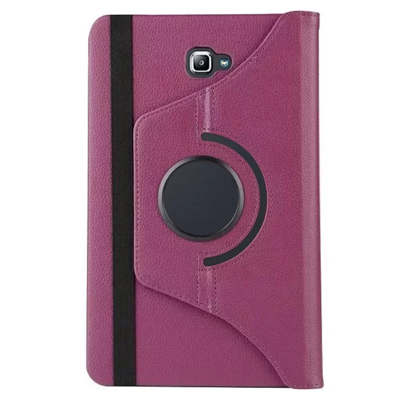 Litchi Texture Rotary Stand Leather Tablet Case for Samsung Galaxy Tab A 10.1 (2016) T580 T585 - Purple