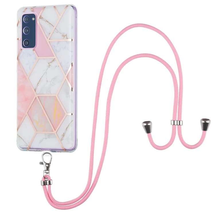 Coque de protection pour téléphone portable Samsung Galaxy S20 FE/S20 Fan Edition/S20 FE 5G/S20 Fan Edition 5G/S20 Lite/S20 FE 2022 - Rose/Blanc