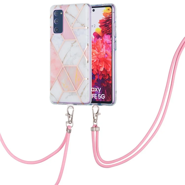 Coque de protection pour téléphone portable Samsung Galaxy S20 FE/S20 Fan Edition/S20 FE 5G/S20 Fan Edition 5G/S20 Lite/S20 FE 2022 - Rose/Blanc