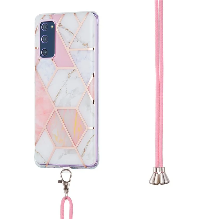 Coque de protection pour téléphone portable Samsung Galaxy S20 FE/S20 Fan Edition/S20 FE 5G/S20 Fan Edition 5G/S20 Lite/S20 FE 2022 - Rose/Blanc