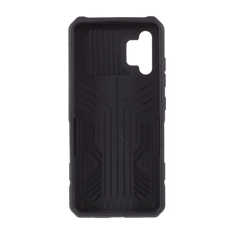 Diseño de clip trasero para soporte Hybrid Phone Case Shell para Samsung Galaxy A32 4G [Versión UE] - Negro
