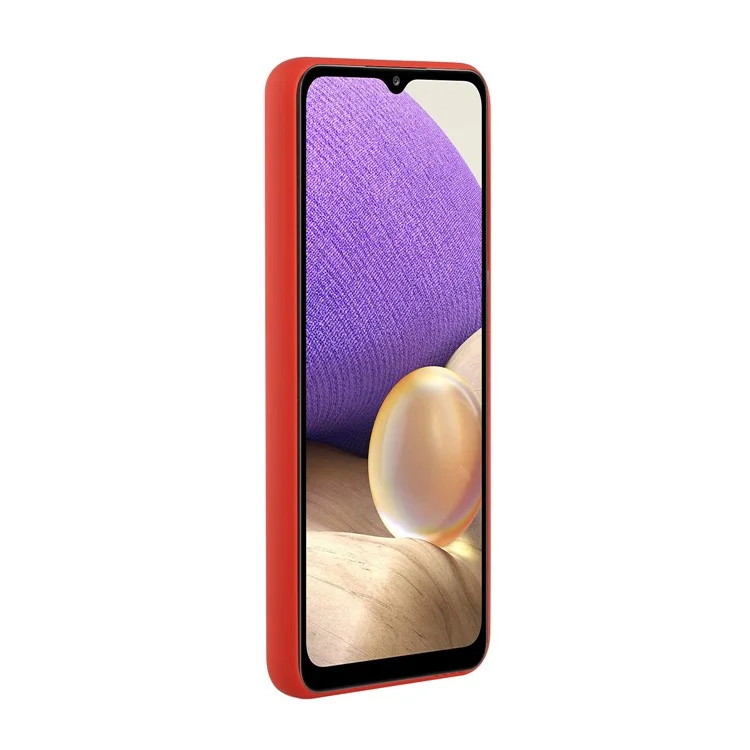 Étui pour téléphone portable en TPU souple résistant aux chutes avec porte-cartes pour Samsung Galaxy A32 4G - Rouge pastèque
