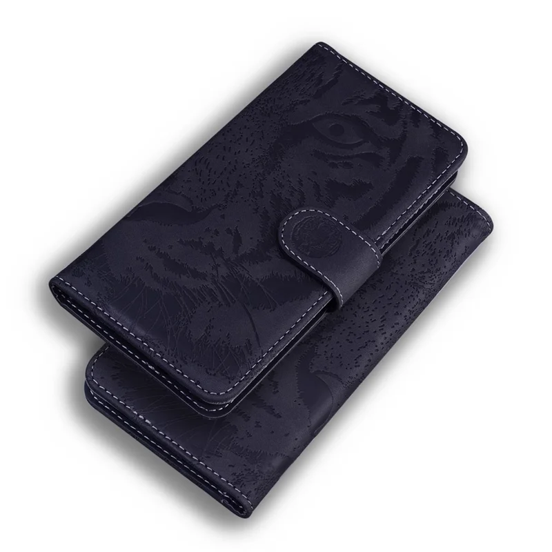 Imprinted Tiger Pattern Leather Wallet Cover Case with Stand for Samsung Galaxy A32 4G (EU Version) - Black