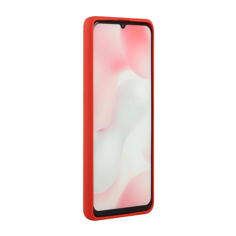 Soft TPU Phone Protection Case Cover with Card Holder for Samsung Galaxy M12 / A12 - Red