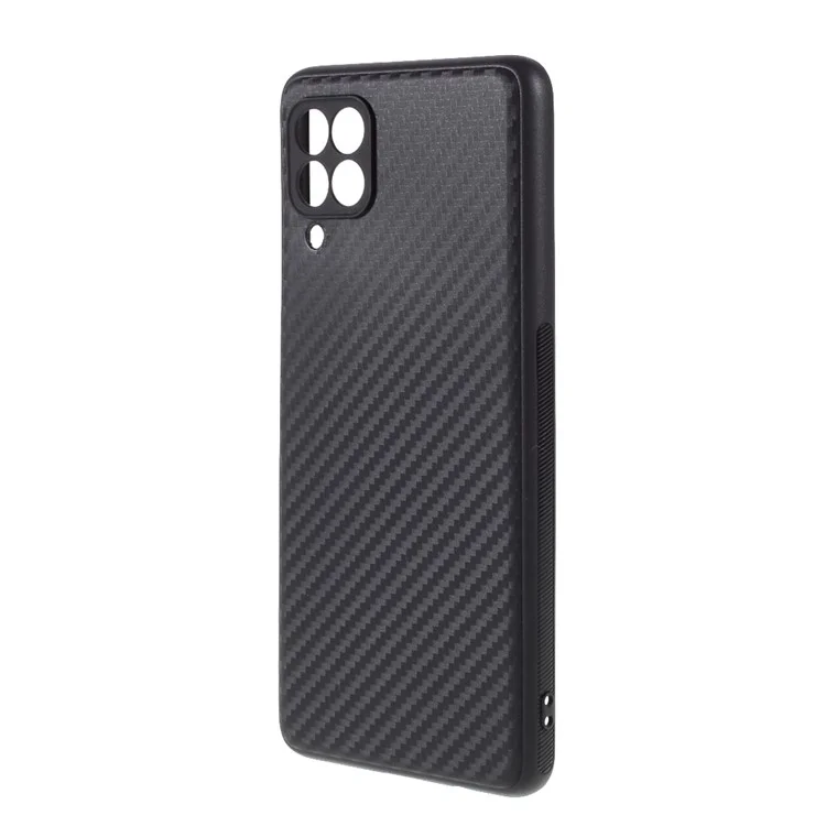 Custodia posteriore per telefono cellulare in fibra di carbonio texturizzata TPU per Samsung Galaxy M62 / F62