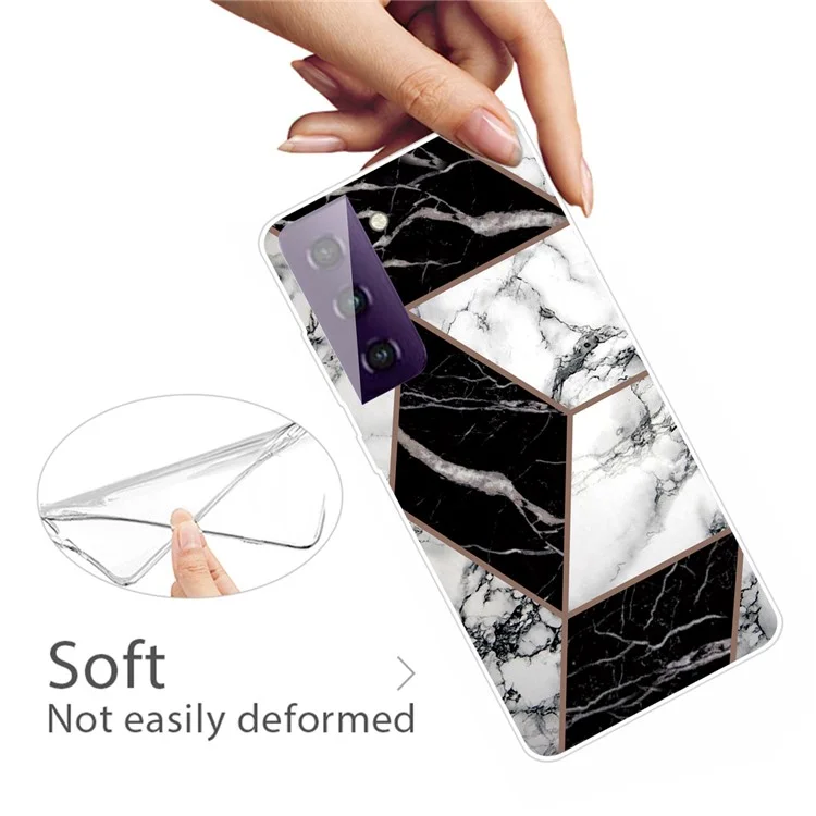 Capa de Telefone TPU com Padrão de Mármore para Samsung Galaxy S21 FE - Estilo G