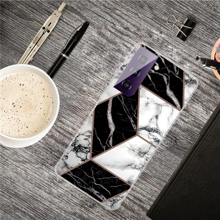 Capa de Telefone TPU com Padrão de Mármore para Samsung Galaxy S21 FE - Estilo G