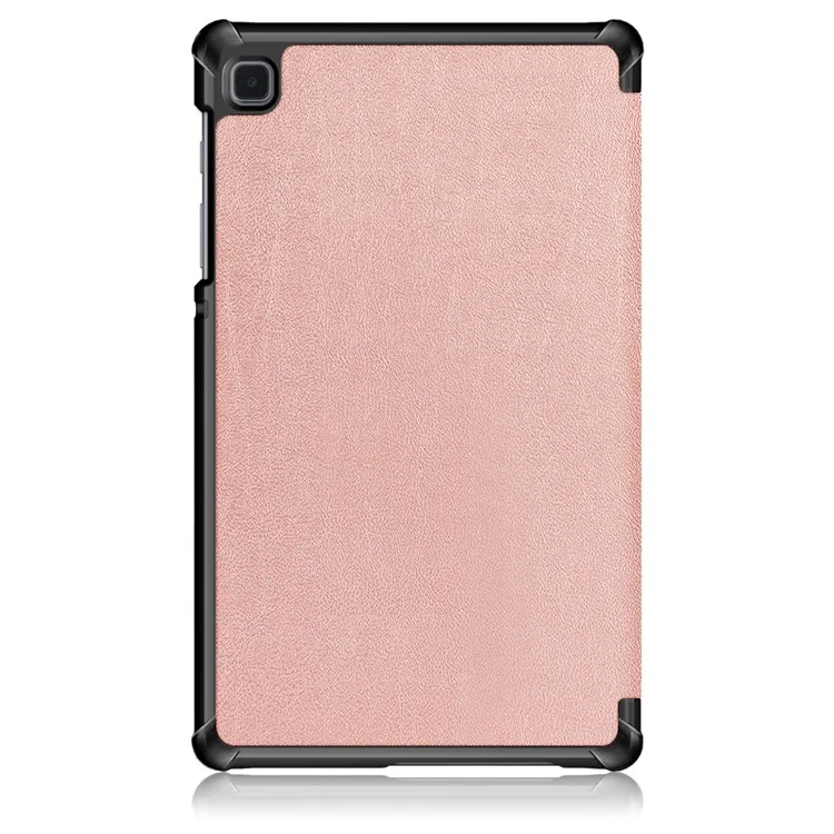 Tri-fold Leather Stand Case for Samsung Galaxy Tab A7 Lite T220/T225 8.7-Inch - Rose Gold