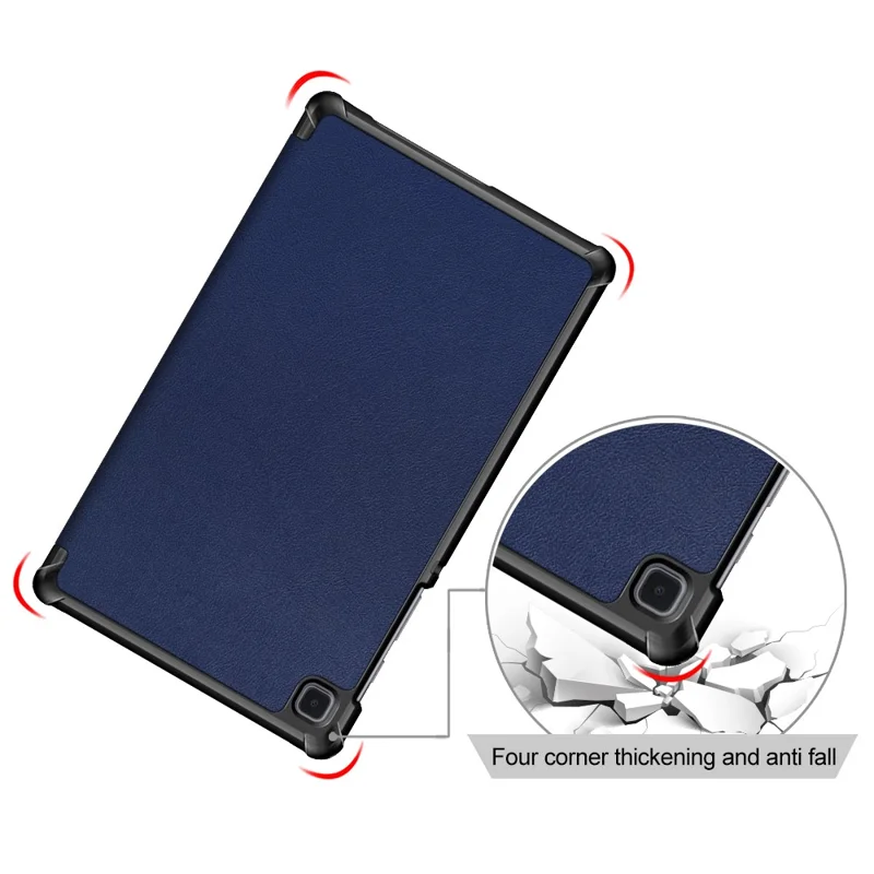 Tri-fold Leather Stand Case for Samsung Galaxy Tab A7 Lite T220/T225 8.7-Inch - Green