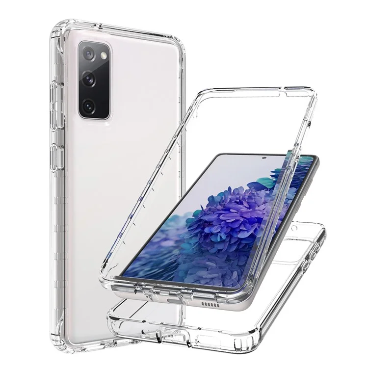 Étui de protection pour téléphone portable 2-en-1 en PC+TPU avec design dégradé de couleurs pour Samsung Galaxy S20 FE/S20 Fan Edition/S20 FE 5G/S20 Fan Edition 5G/S20 Lite/S20 FE 2022 - Transparent