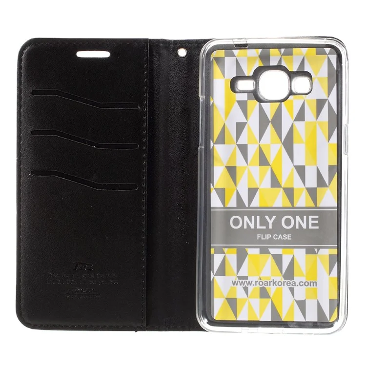 ROAR KOREA Only One Flip Leather Case for Samsung Galaxy Grand Prime SM-G530 - Black