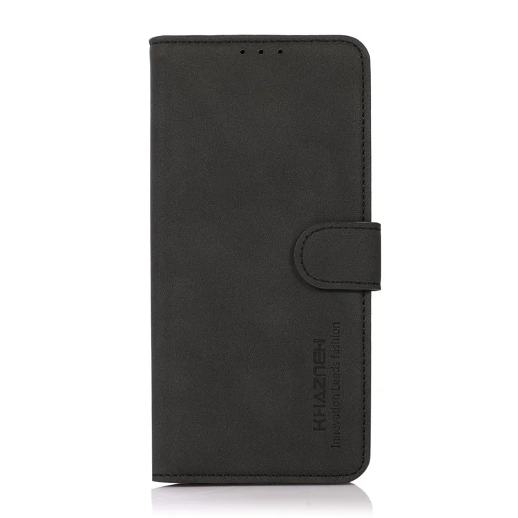 KHAZNEH Estuche de teléfono de calidad Soporte Billetera Funda de cuero Estuche de teléfono para Samsung Galaxy Xcover 5 - Negro