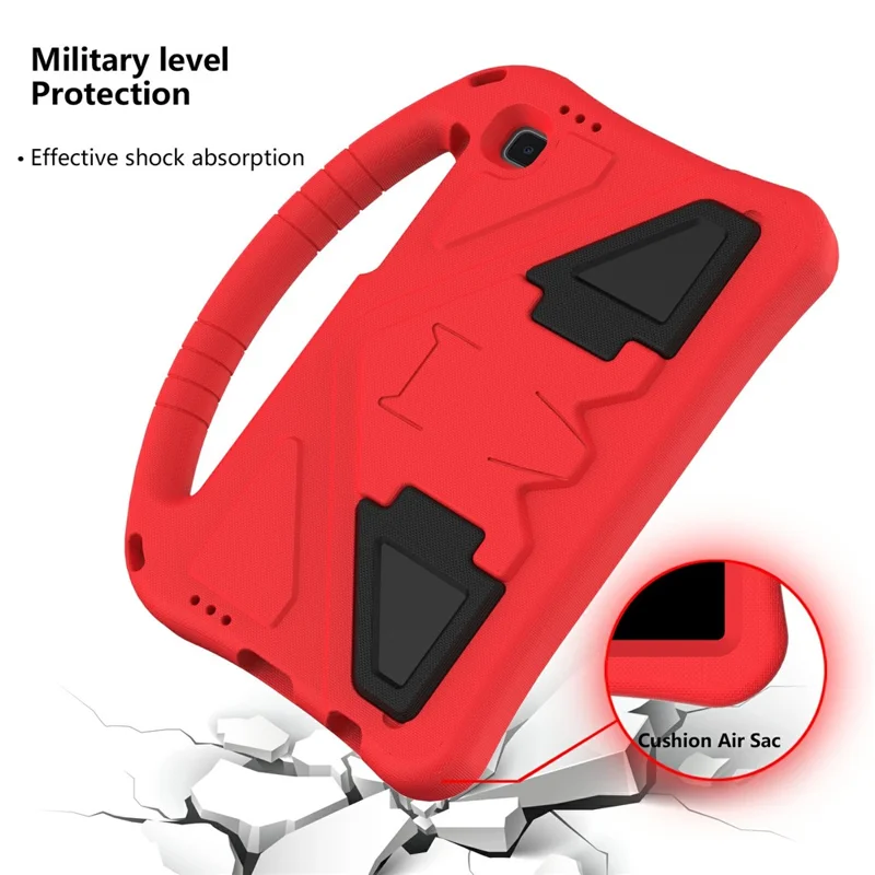 Kickstand Design Shockproof EVA Tablet Covering Case for Samsung Galaxy Tab A7 Lite - Red