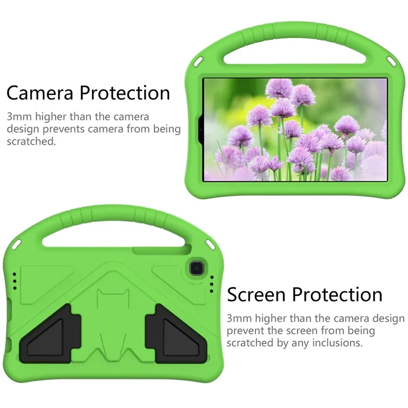Kickstand Design Shockproof EVA Tablet Covering Case for Samsung Galaxy Tab A7 Lite - Green