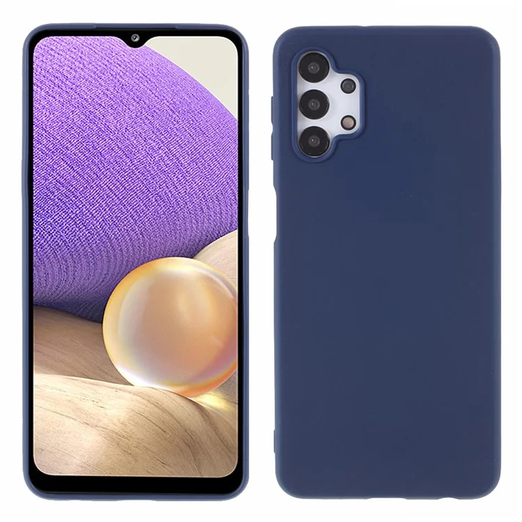 Matte TPU Case for Samsung Galaxy A32 5G/M32 5G Mobile Phone Case - Dark Blue