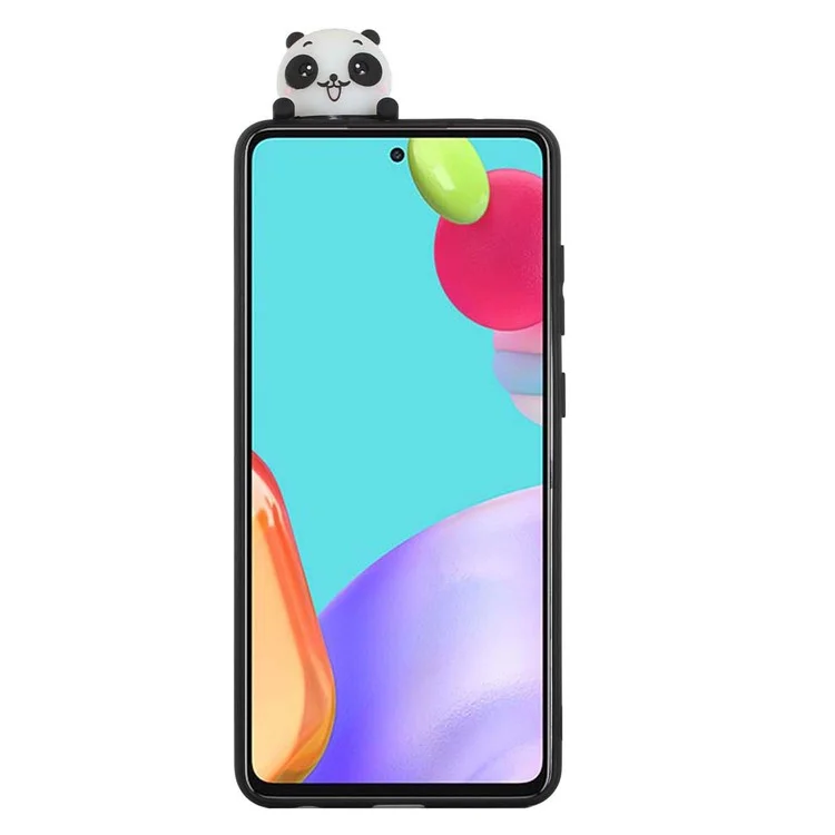 Carto de Decoração de Doll 3D de Doll TPU + Capa de Telefone de Silicone Para Samsung Galaxy A52 5G/4G / A52s 5G - Panda