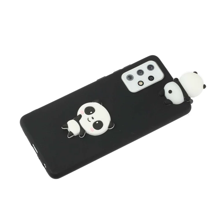 Carto de Decoração de Doll 3D de Doll TPU + Capa de Telefone de Silicone Para Samsung Galaxy A52 5G/4G / A52s 5G - Panda