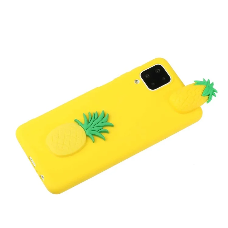 3D Pattern TPU Back Phone Cover for Samsung Galaxy A12 - Pineapple
