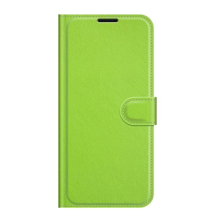 Wallet Design Litchi Texture Leather Phone Case with Stand for Samsung Galaxy A22 4G (EU Version) - Green