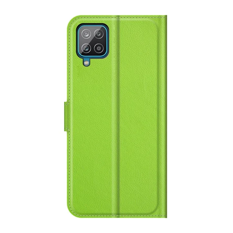 Wallet Design Litchi Texture Leather Phone Case with Stand for Samsung Galaxy A22 4G (EU Version) - Green