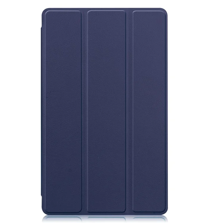PU Leder Auto Wake/Sleep Stall Tri-fold Stand Hülle Deckhülle Für Samsung Galaxy Tab A7 Lite/T220/T225 - Navy Blau
