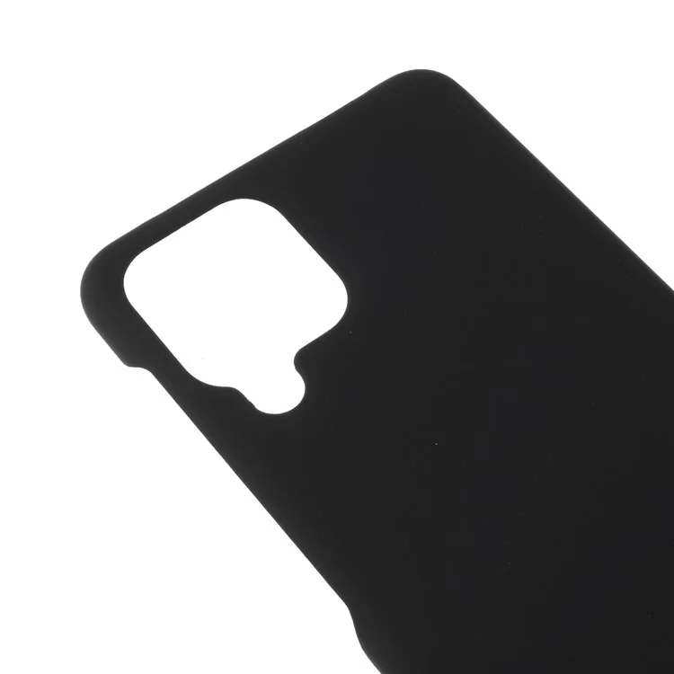 Gummierter PC Hardcase-handjabdeckung Für Samsung Galaxy A22 4G (EU-Version) - Schwarz