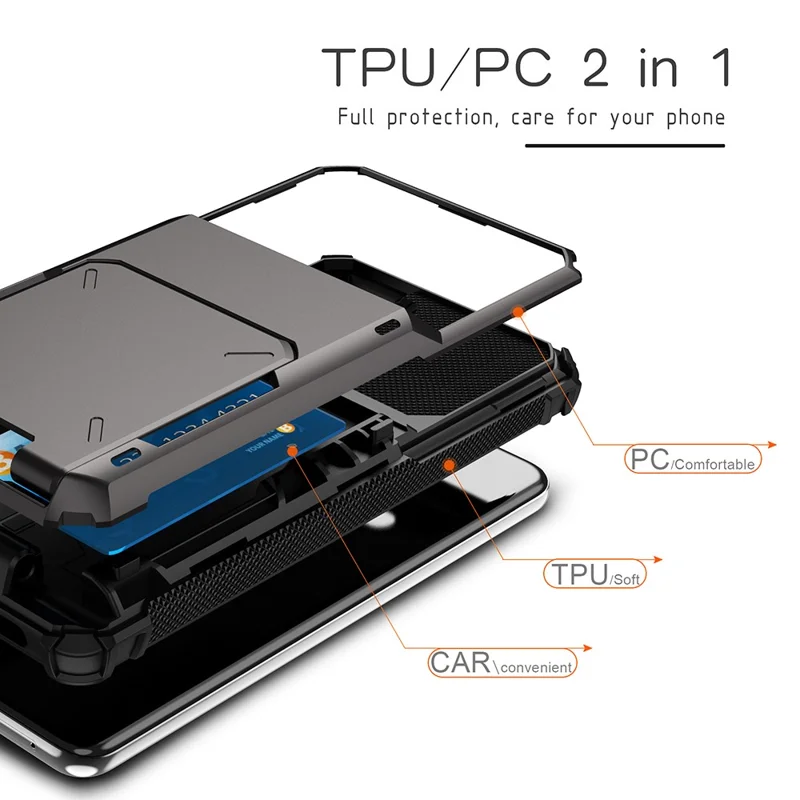 Folio Flip TPU+PC Hybrid Handyhülle für Samsung Galaxy S21 FE - Blau