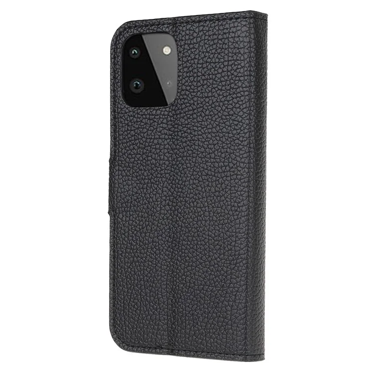 Folio Flip Wallet Design Litchi Texture Leather Protective Case per Samsung Galaxy A22 5G (Versione EU)