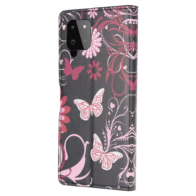 Pattern Printing Full Protection Wallet Design Leather Stand Protective Case with Stand for Samsung Galaxy A22 4G (EU Version) - Butterfly
