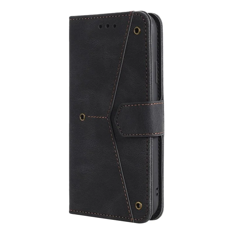 Cubierta de Casa PU PU Case de Cuero PU Cubierta Protector Para Samsung Galaxy A22 5G (versión de la Ue) - Negro