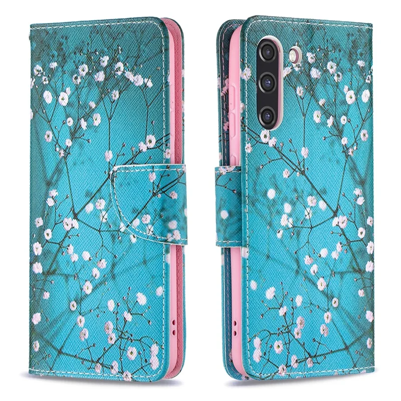 Full Protection Hot Style Magnetic Leather Wallet Case with Pattern Printing for Samsung Galaxy S21 FE 5G - Wintersweet