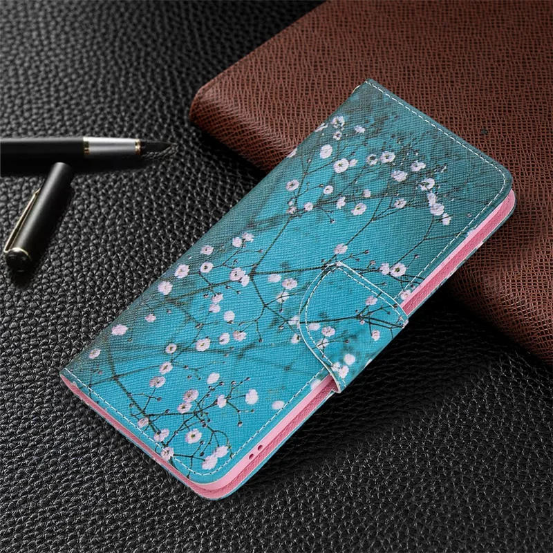 Full Protection Hot Style Magnetic Leather Wallet Case with Pattern Printing for Samsung Galaxy S21 FE 5G - Wintersweet