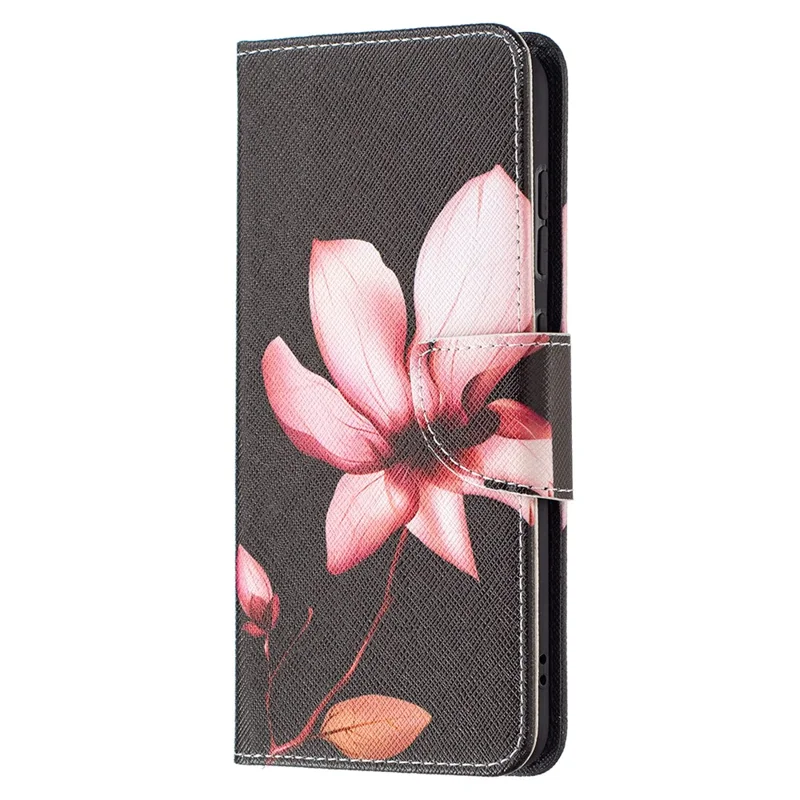 Wallet Design Pattern Printing Full Protection Leather Stand Cover Case for Samsung Galaxy S21 FE 5G - Vivid Flower