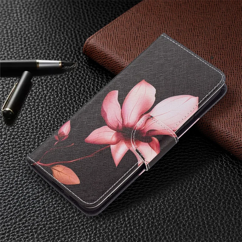 Wallet Design Pattern Printing Full Protection Leather Stand Cover Case for Samsung Galaxy S21 FE 5G - Vivid Flower