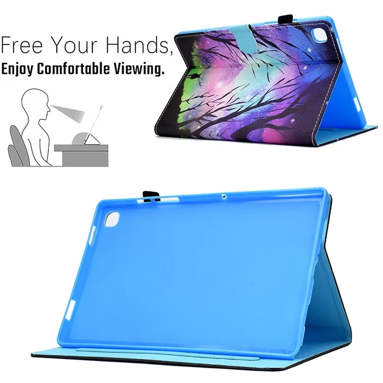Musterdruckdesign Leder Full Protection Tablet Hülle Für Samsung Galaxy Tab A7 Lite T220 / T225 - Stary Sky