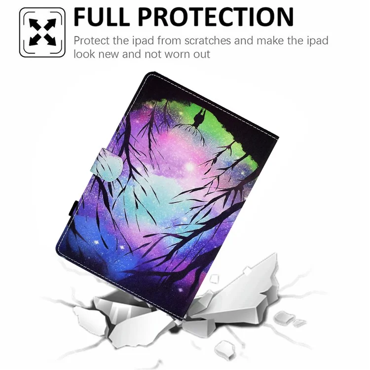 Musterdruckdesign Leder Full Protection Tablet Hülle Für Samsung Galaxy Tab A7 Lite T220 / T225 - Stary Sky
