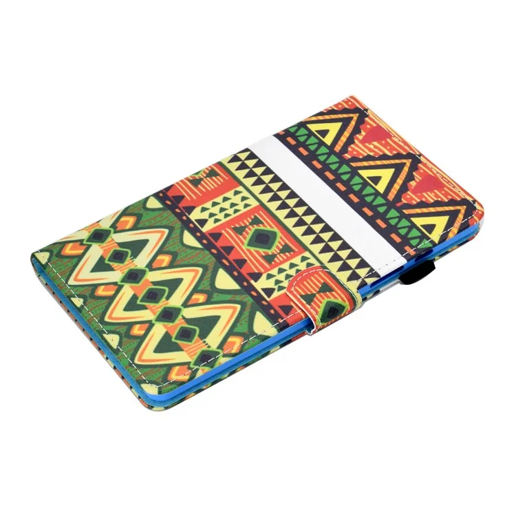 Musterdruckdesign Leder Full Protection Tablet Hülle Für Samsung Galaxy Tab A7 Lite T220 / T225 - Farbenfrohe Geometrische Figur