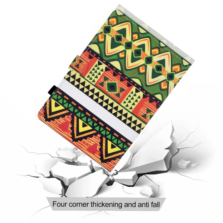 Musterdruckdesign Leder Full Protection Tablet Hülle Für Samsung Galaxy Tab A7 Lite T220 / T225 - Farbenfrohe Geometrische Figur