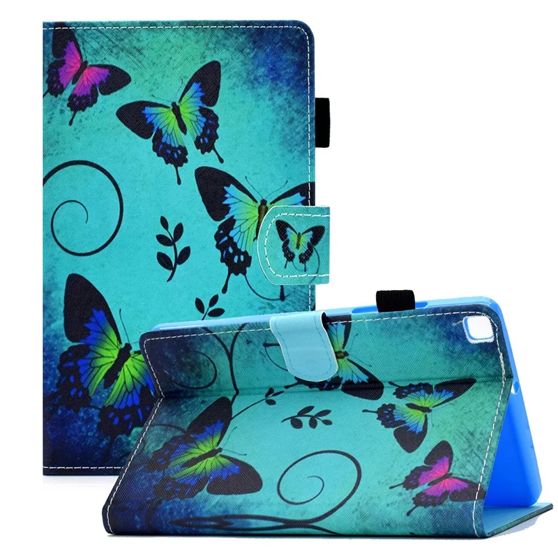 Pattern Printing Design Leather Full Protection Tablet Case for Samsung Galaxy Tab A7 Lite T220 / T225 - Big Butterfly