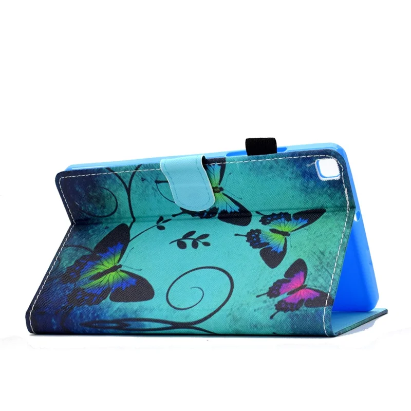Pattern Printing Design Leather Full Protection Tablet Case for Samsung Galaxy Tab A7 Lite T220 / T225 - Big Butterfly