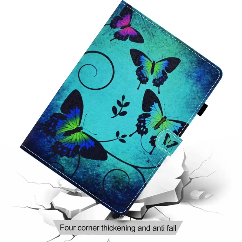 Pattern Printing Design Leather Full Protection Tablet Case for Samsung Galaxy Tab A7 Lite T220 / T225 - Big Butterfly