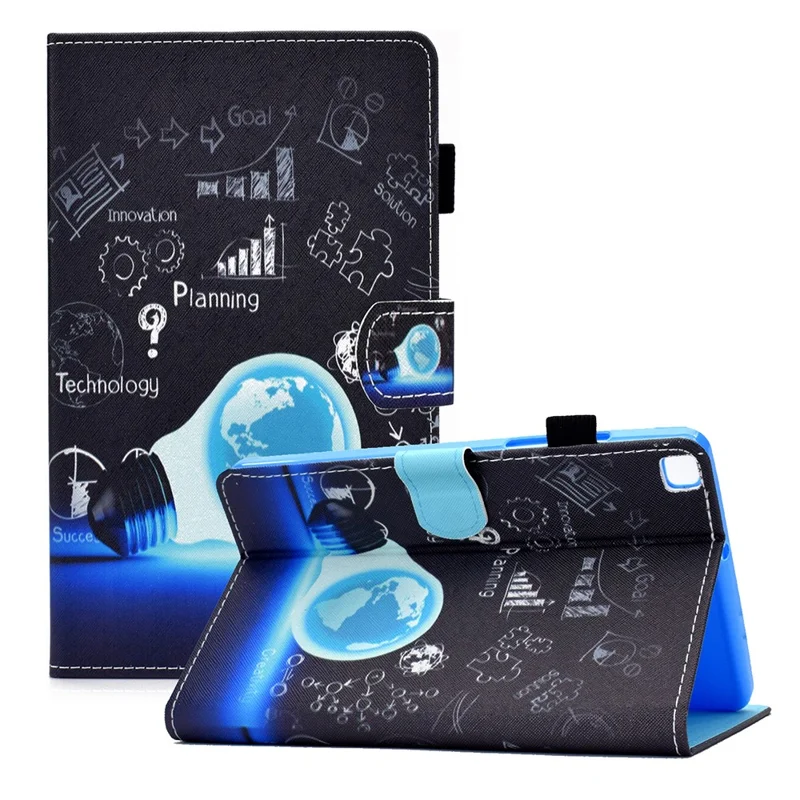 Pattern Printing Design Leather Full Protection Tablet Case for Samsung Galaxy Tab A7 Lite T220 / T225 - Bulb