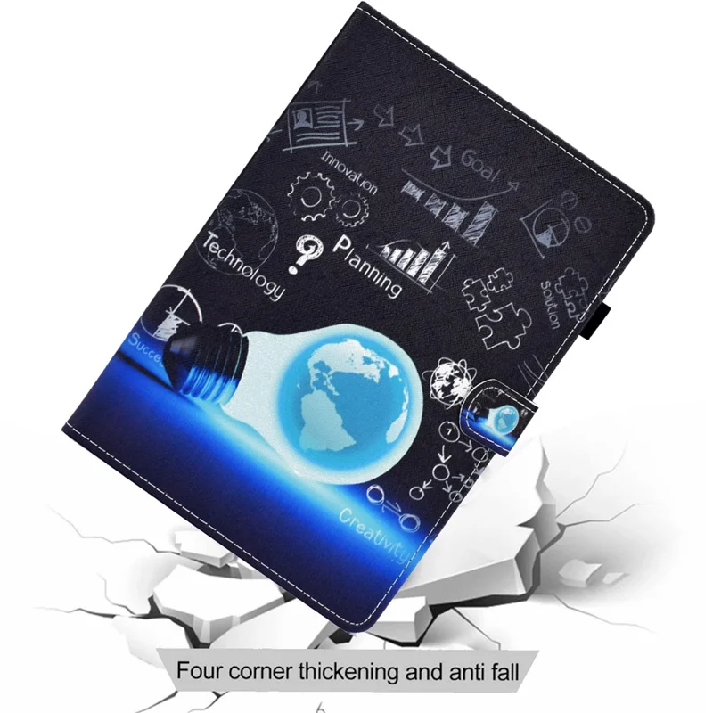 Pattern Printing Design Leather Full Protection Tablet Case for Samsung Galaxy Tab A7 Lite T220 / T225 - Bulb