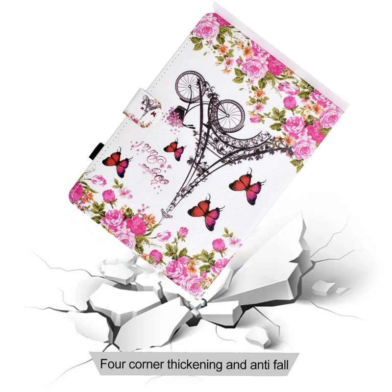 Pattern Printing Design Leather Full Protection Tablet Case for Samsung Galaxy Tab A7 Lite T220 / T225 - Tower