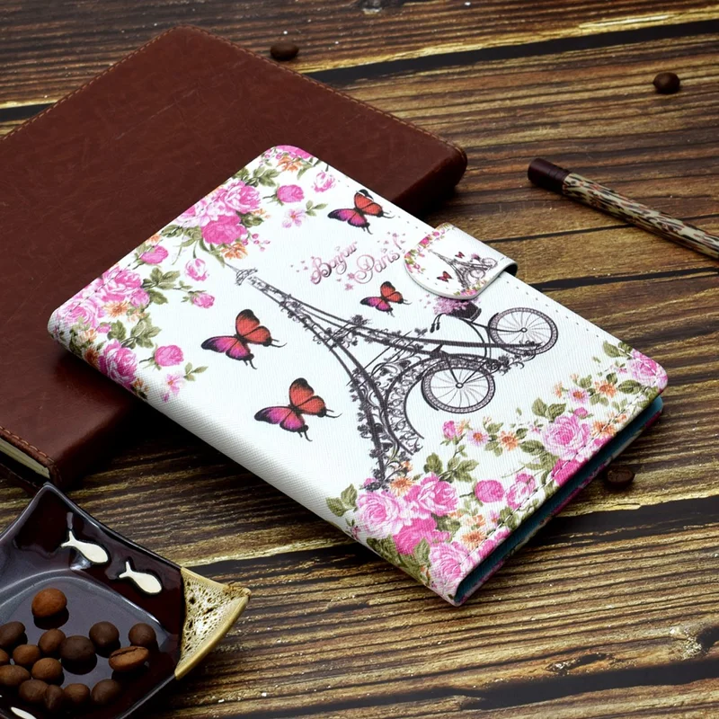 Pattern Printing Design Leather Full Protection Tablet Case for Samsung Galaxy Tab A7 Lite T220 / T225 - Tower