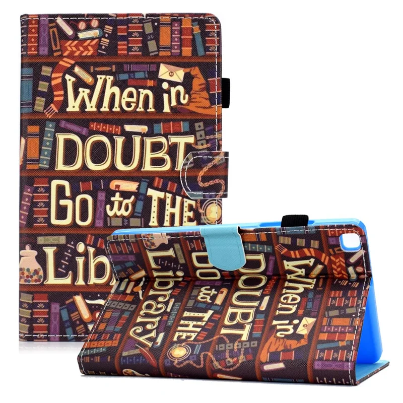 Pattern Printing Design Leather Full Protection Tablet Case for Samsung Galaxy Tab A7 Lite T220 / T225 - Books