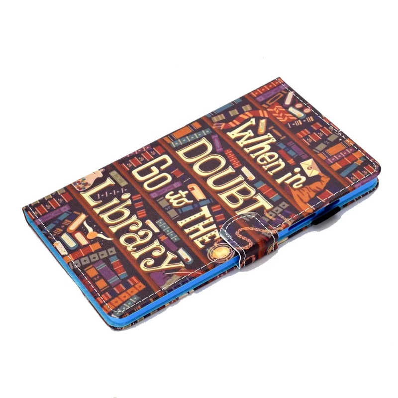 Pattern Printing Design Leather Full Protection Tablet Case for Samsung Galaxy Tab A7 Lite T220 / T225 - Books