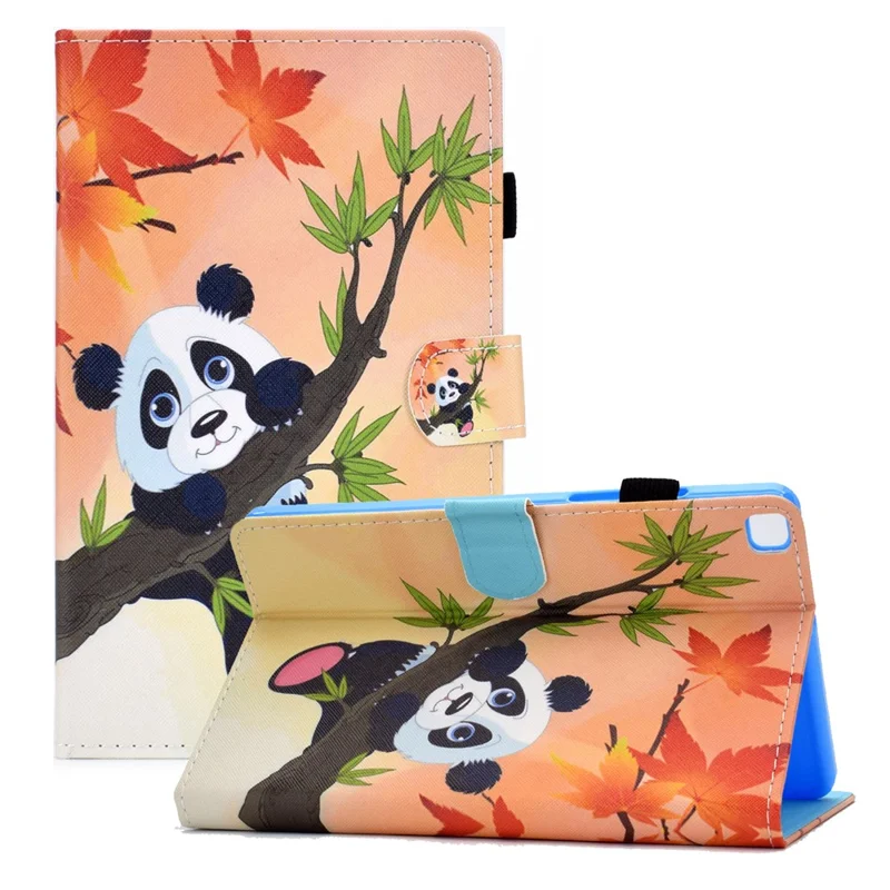 Pattern Printing Design Leather Full Protection Tablet Case for Samsung Galaxy Tab A7 Lite T220 / T225 - Panda