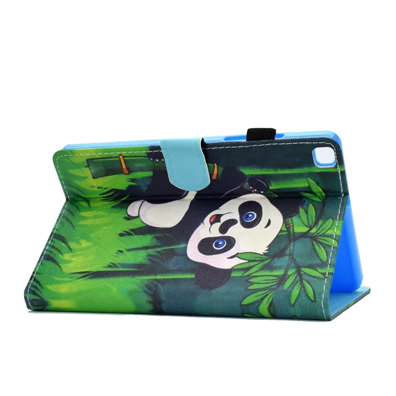 Pattern Printing Design Leather Full Protection Tablet Case for Samsung Galaxy Tab A7 Lite T220 / T225 - Panda and Bamboo